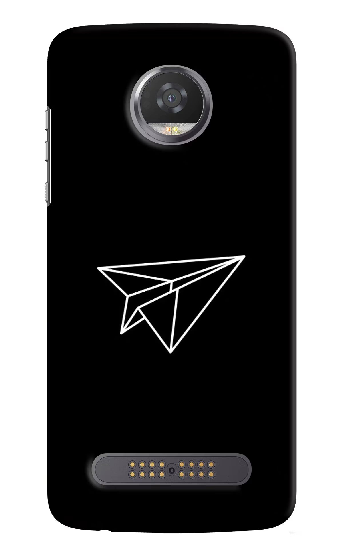 Paper Plane White Moto Z2 Play Hard Case Back Cover by Casekaro