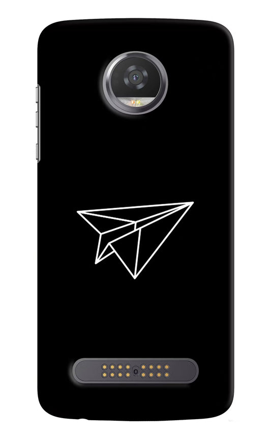 Paper Plane White Moto Z2 Play Hard Case Back Cover by Casekaro