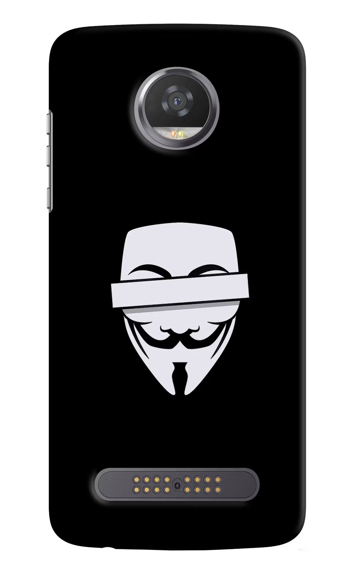 Anonymous Face Moto Z2 Play Hard Case Back Cover by Casekaro