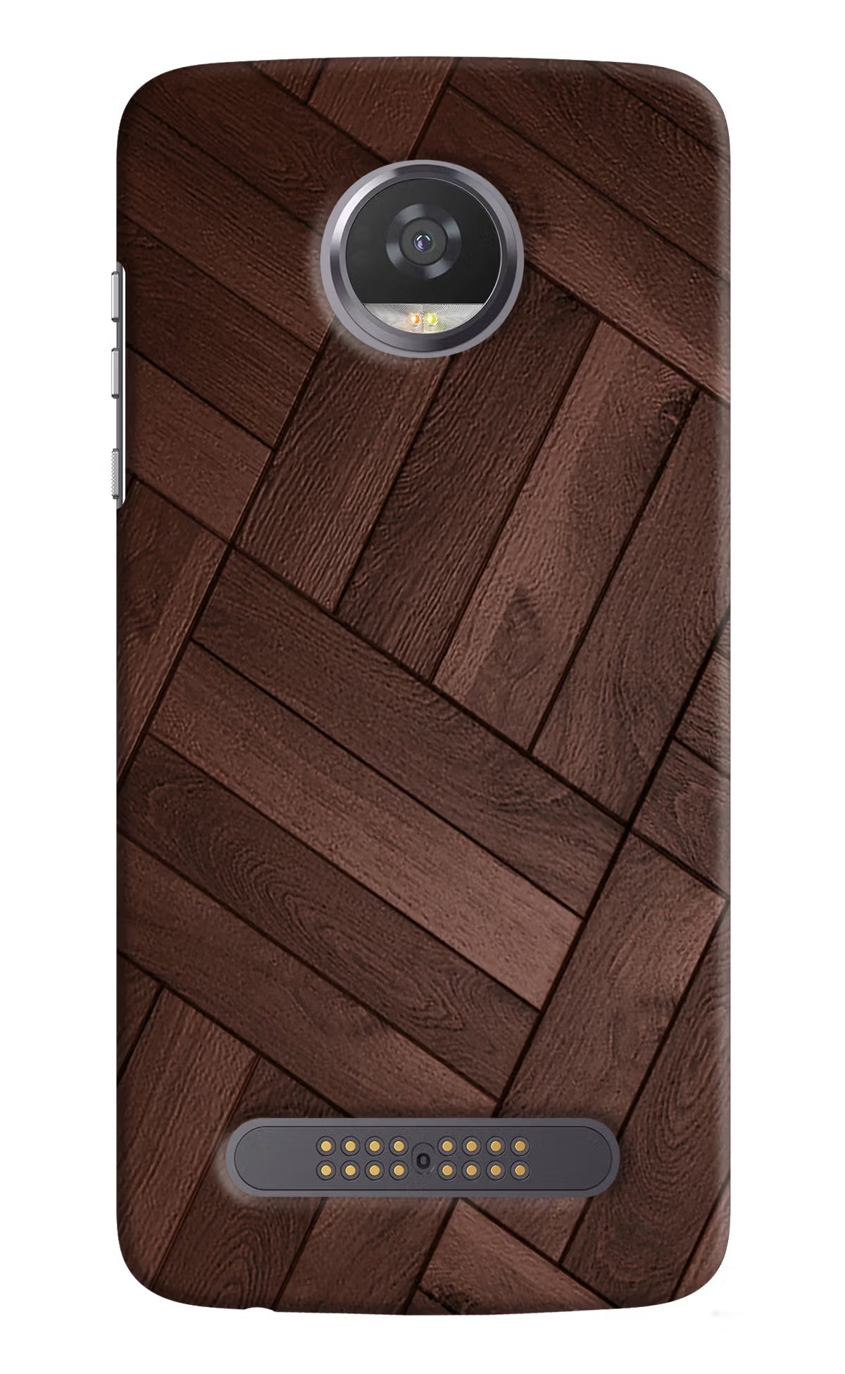 Wooden Texture Design Moto Z2 Play Hard Case Back Cover by Casekaro