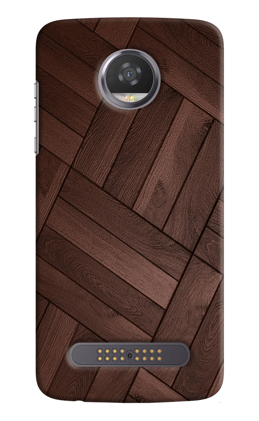 Wooden Texture Design Moto Z2 Play Back Cover, Hard case