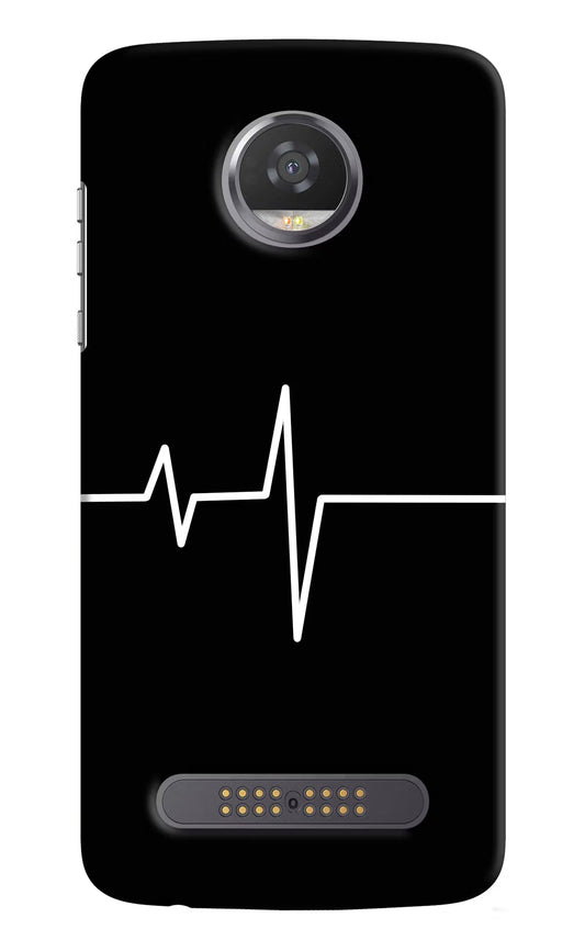 Heart Beats Moto Z2 Play Hard Case Back Cover by Casekaro
