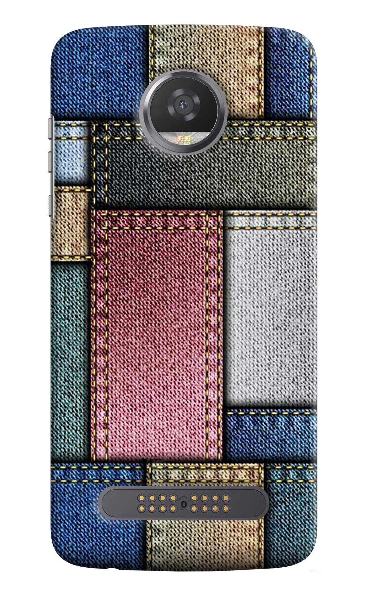 Multicolor Jeans Moto Z2 Play Hard Case Back Cover by Casekaro
