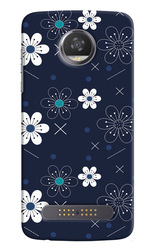 Flowers Moto Z2 Play Hard Case Back Cover by Casekaro