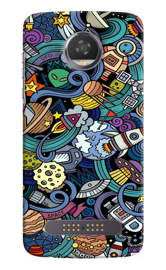 Space Abstract Moto Z2 Play Hard Case Back Cover by Casekaro