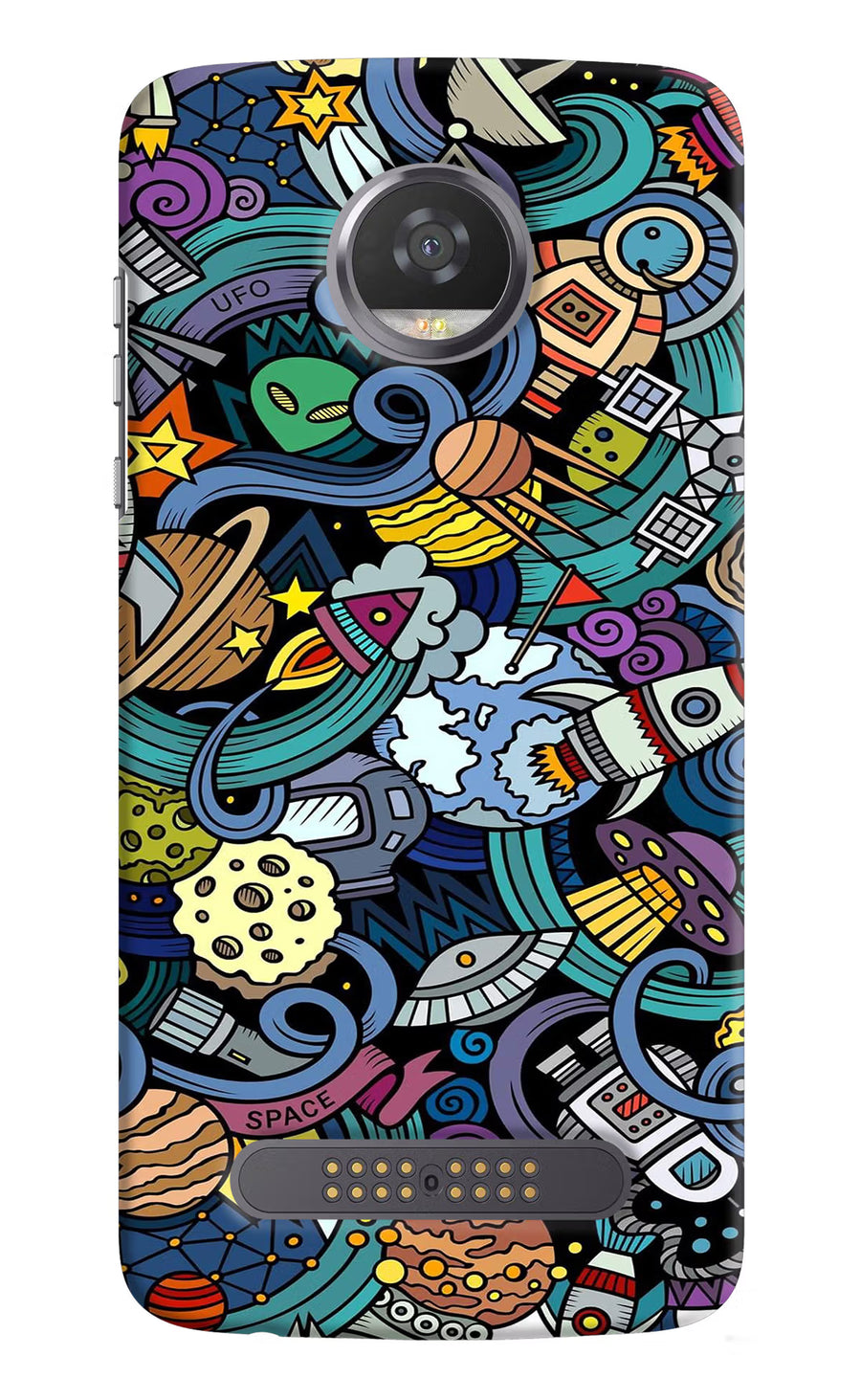 Space Abstract Moto Z2 Play Back Cover, Hard case