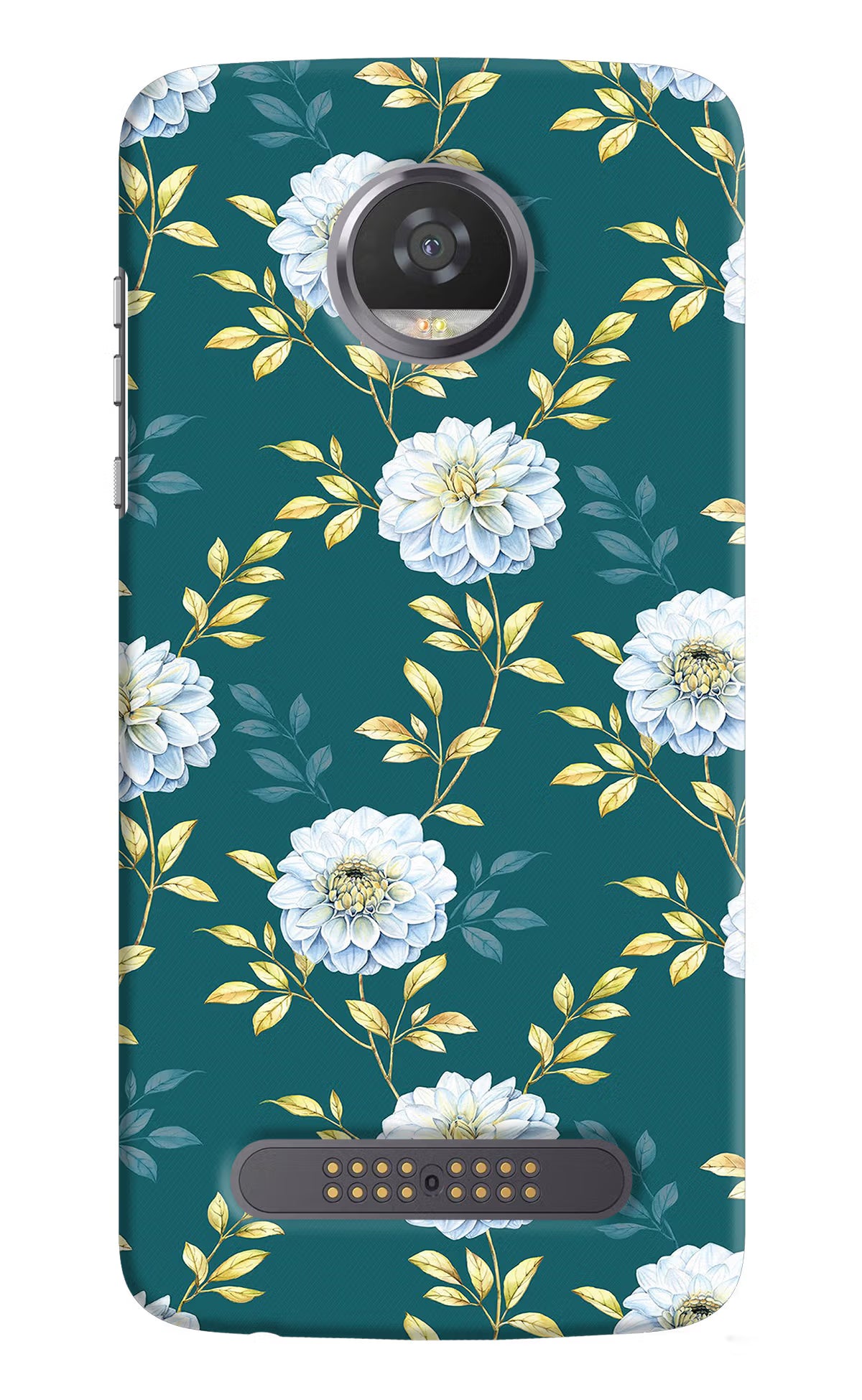 Flowers Moto Z2 Play Hard Case Back Cover by Casekaro