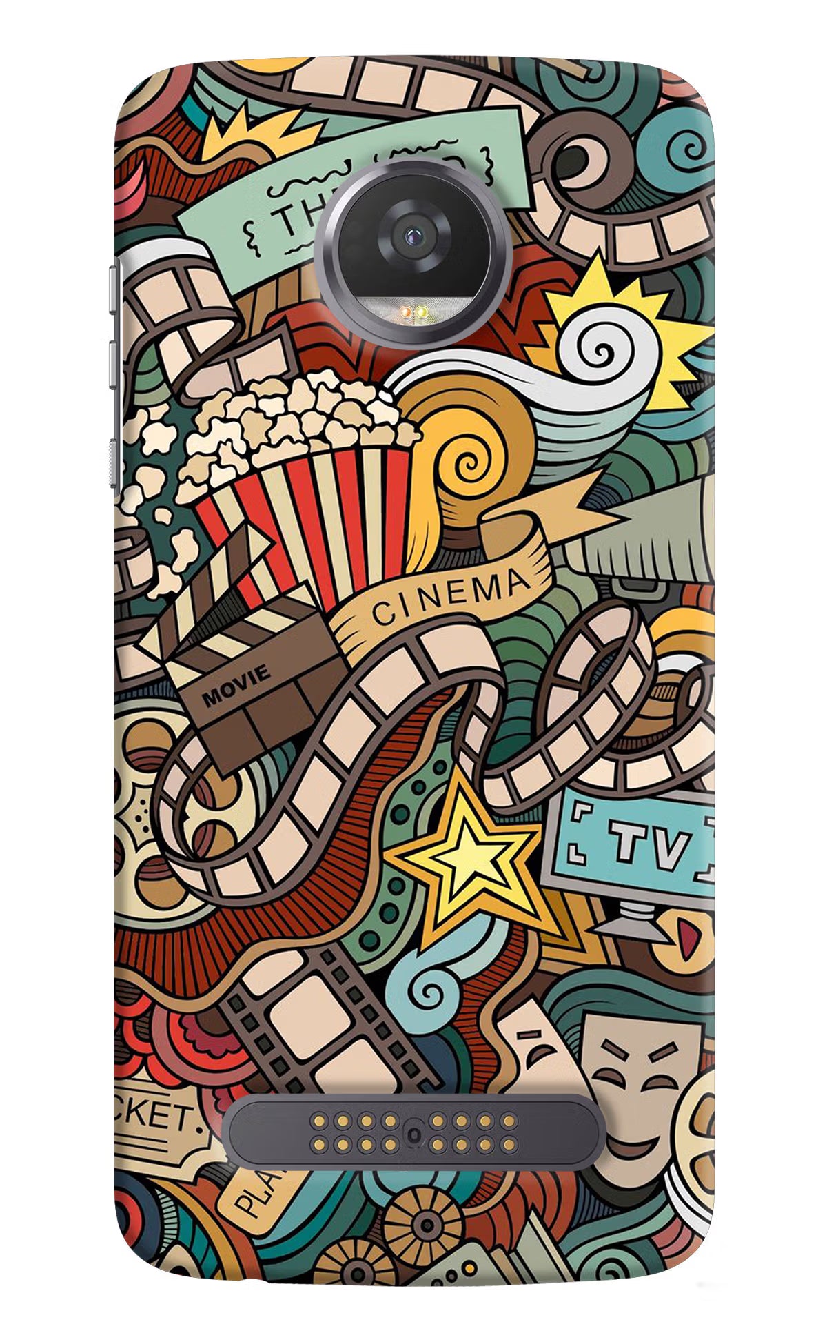 Cinema Abstract Moto Z2 Play Hard Case Back Cover by Casekaro