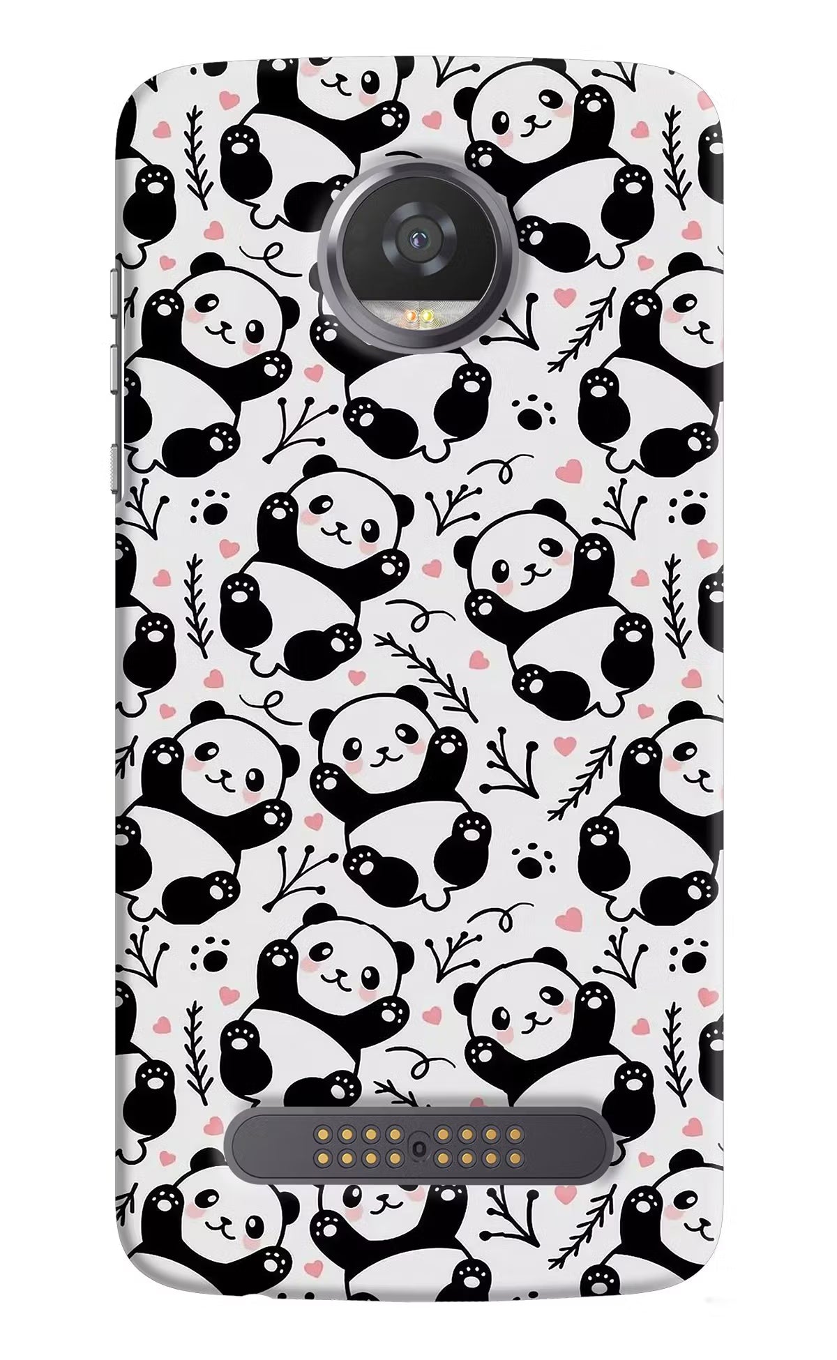 Cute Panda Moto Z2 Play Hard Case Back Cover by Casekaro