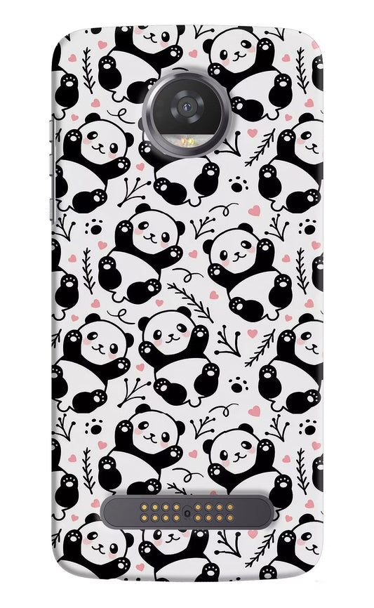 Cute Panda Moto Z2 Play Hard Case Back Cover by Casekaro
