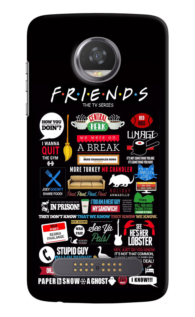 FRIENDS Moto Z2 Play Hard Case Back Cover by Casekaro