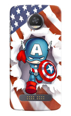 Captain America Moto Z2 Play Hard Case Back Cover by Casekaro