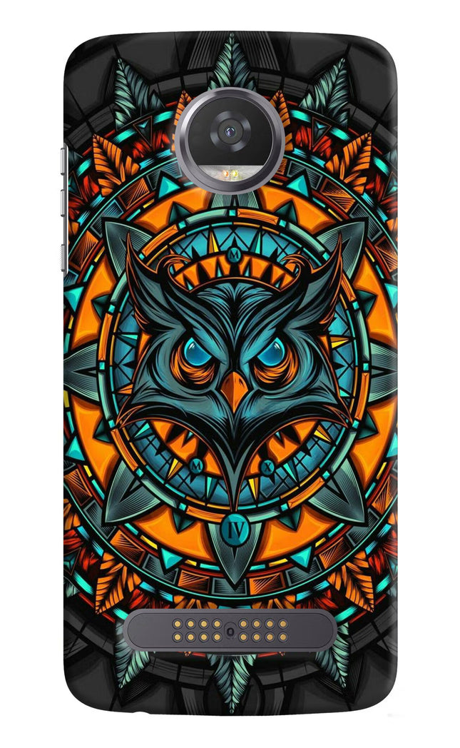 Angry Owl Art Moto Z2 Play Hard Case Back Cover by Casekaro