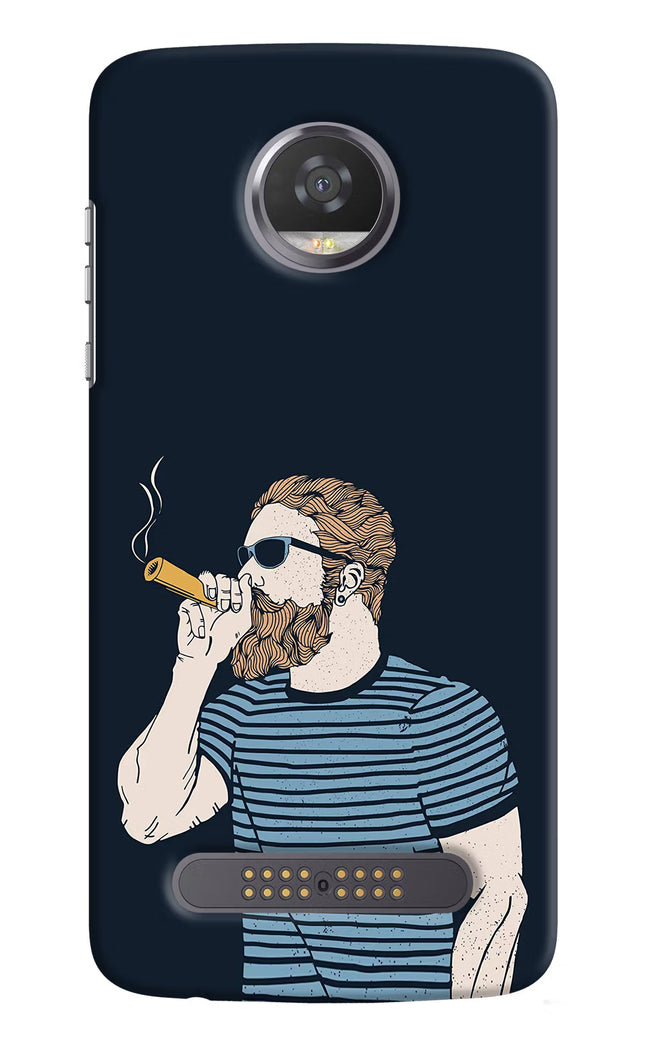 Smoking Moto Z2 Play Hard Case Back Cover by Casekaro