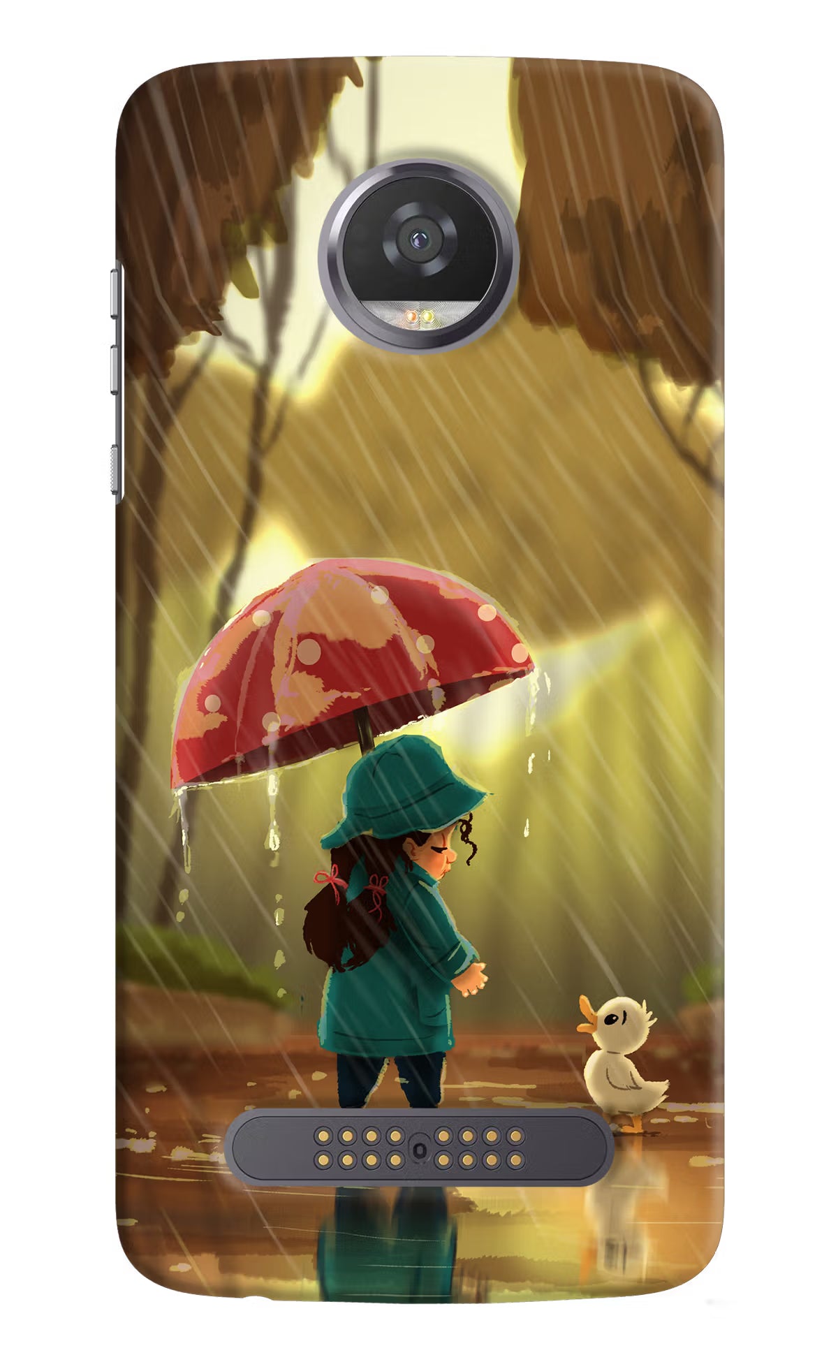 Rainy Day Moto Z2 Play Hard Case Back Cover by Casekaro