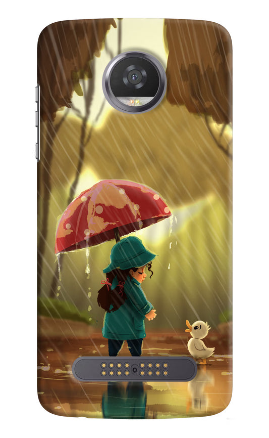 Rainy Day Moto Z2 Play Hard Case Back Cover by Casekaro