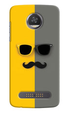 Sunglasses with Mustache Moto Z2 Play Hard Case Back Cover by Casekaro