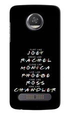 FRIENDS Character Moto Z2 Play Hard Case Back Cover by Casekaro