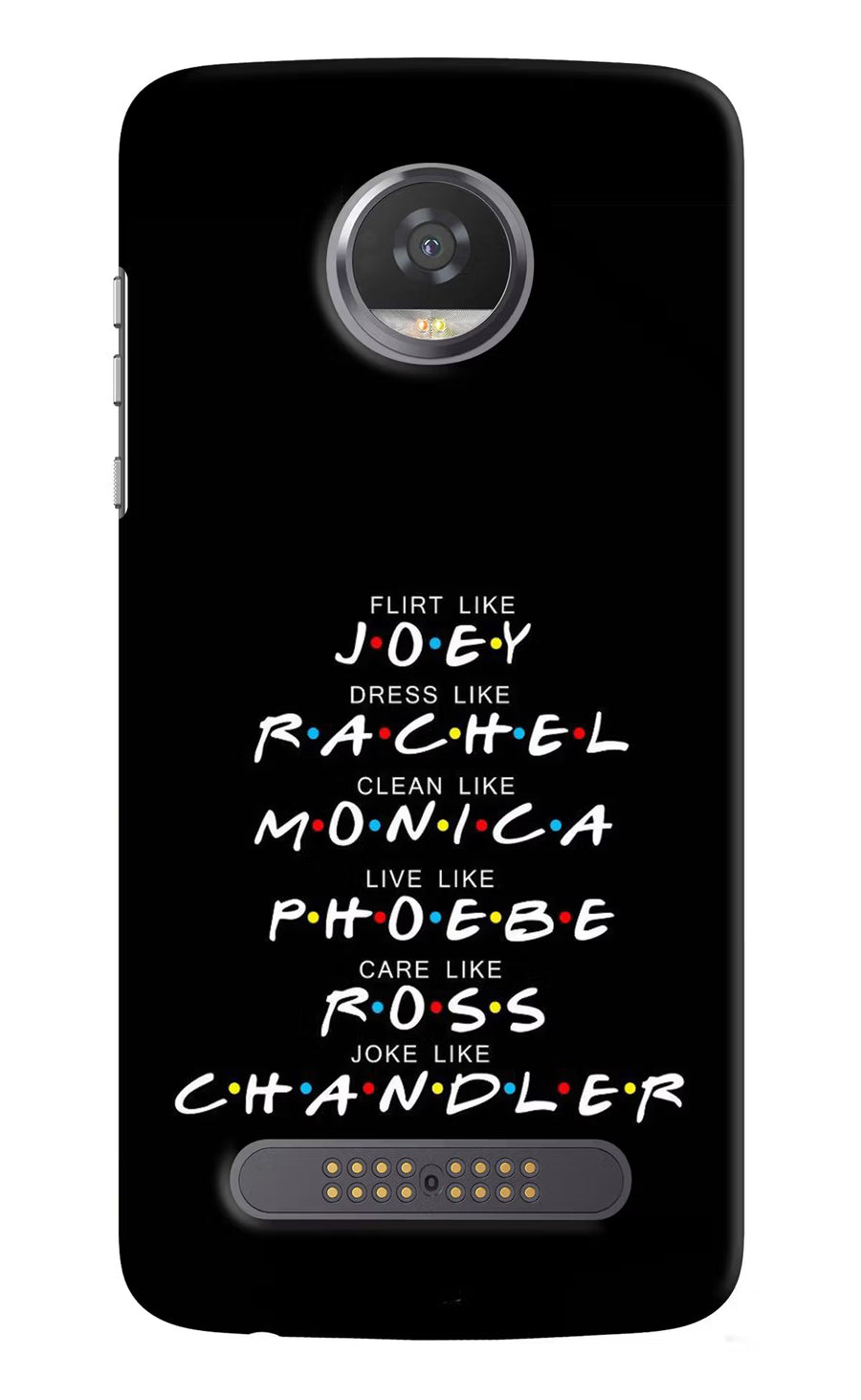 FRIENDS Character Moto Z2 Play Back Cover, Hard case