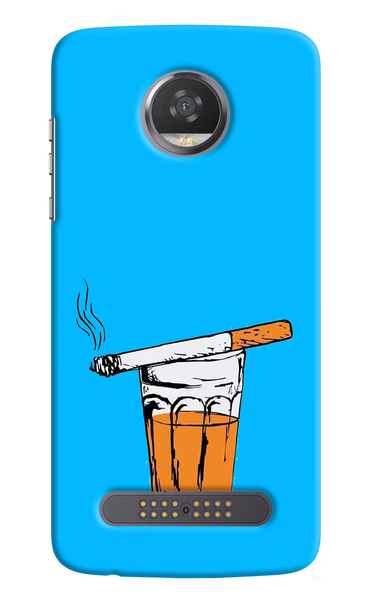 Chai Sutta Moto Z2 Play Hard Case Back Cover by Casekaro