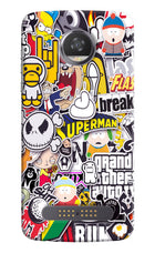 Sticker Bomb Moto Z2 Play Hard Case Back Cover by Casekaro