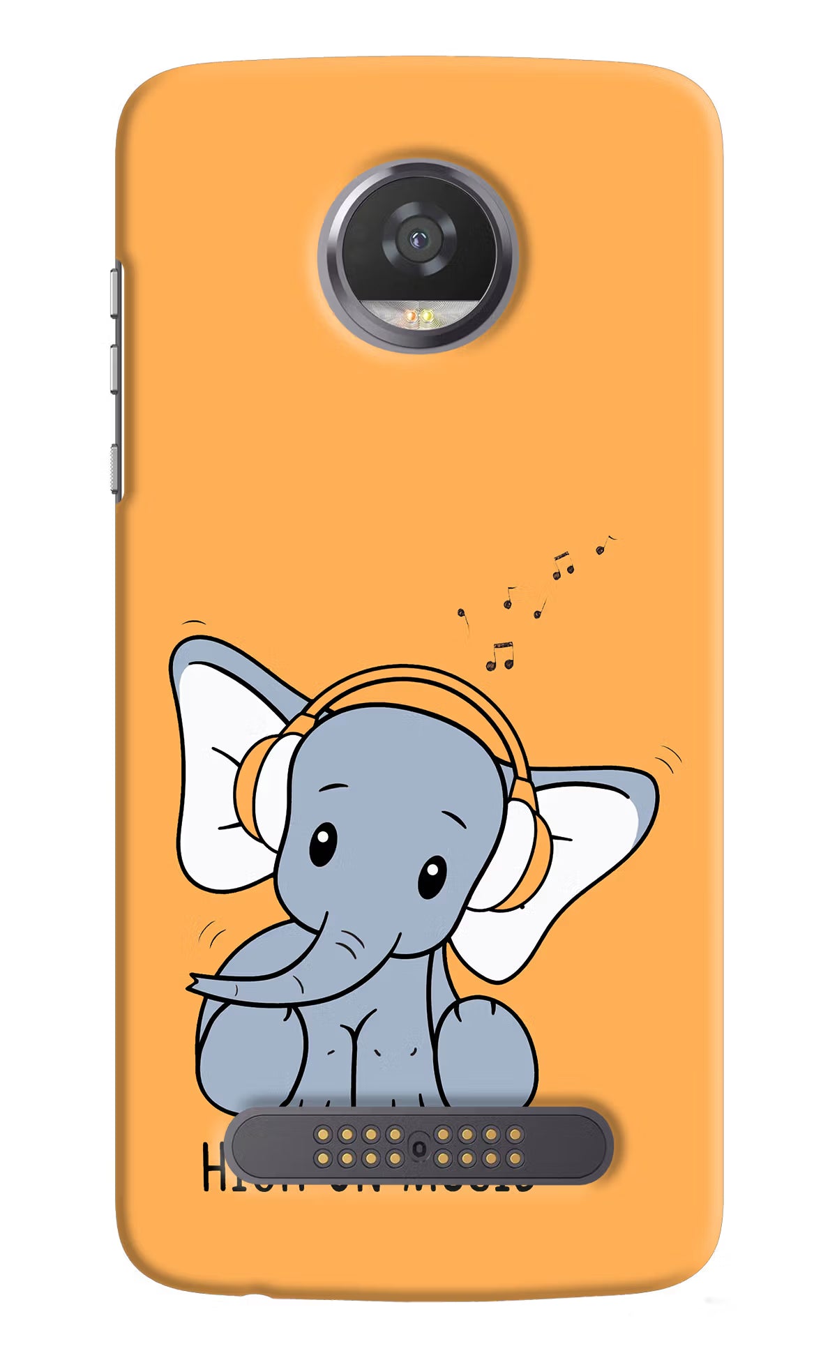 High On Music Moto Z2 Play Hard Case Back Cover by Casekaro