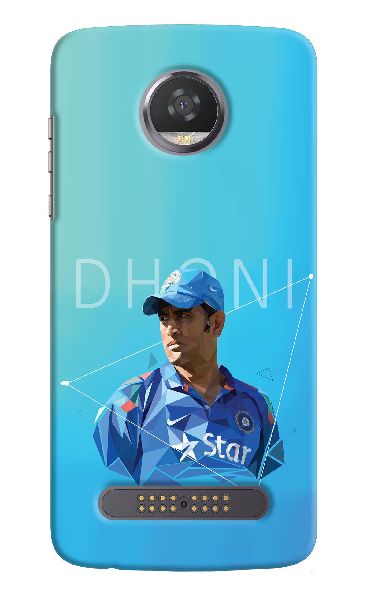 Dhoni Artwork Moto Z2 Play Hard Case Back Cover by Casekaro