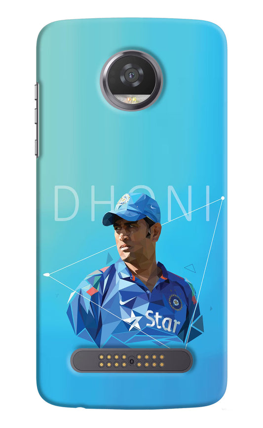 Dhoni Artwork Moto Z2 Play Hard Case Back Cover by Casekaro