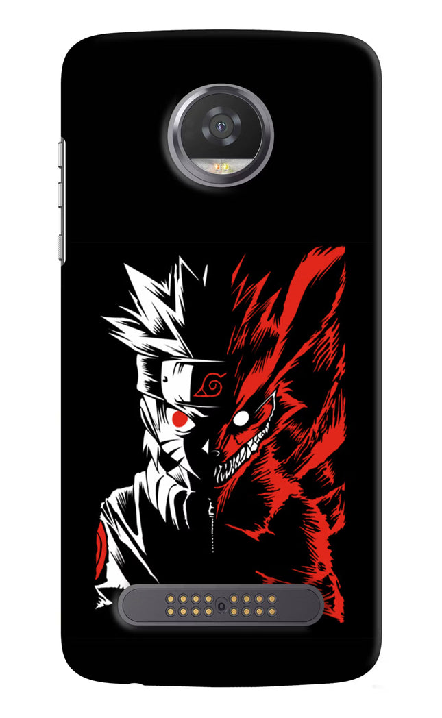 Naruto Two Face Moto Z2 Play Hard Case Back Cover by Casekaro