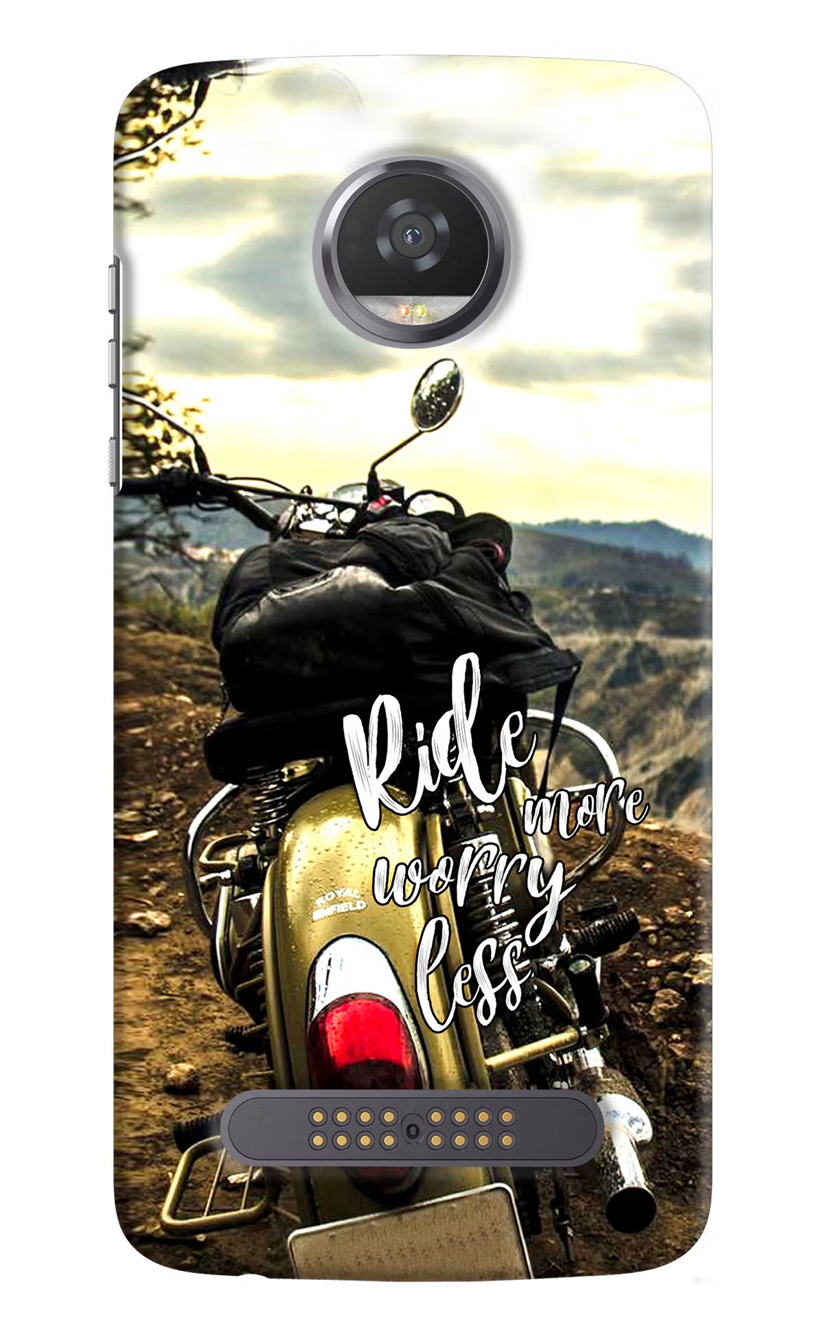 Ride More Worry Less Moto Z2 Play Hard Case Back Cover by Casekaro