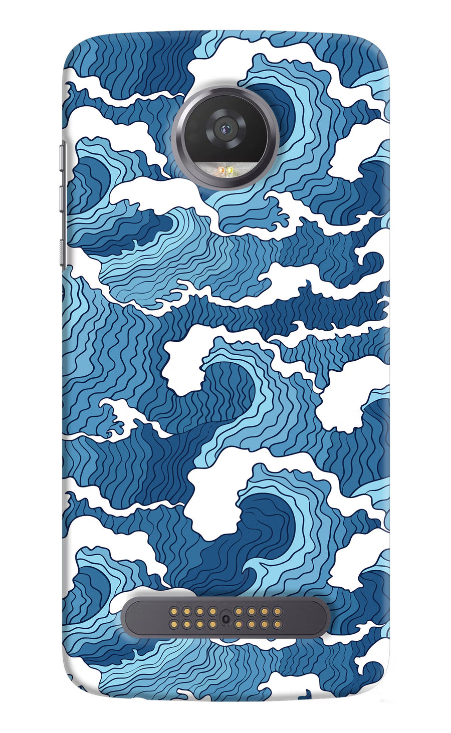 Blue Waves Moto Z2 Play Back Cover, Hard case