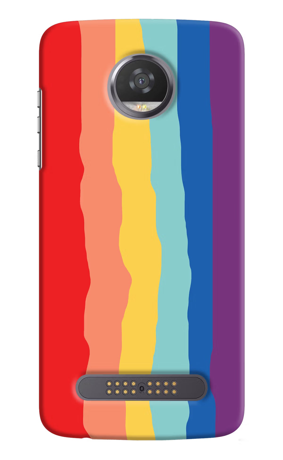 Rainbow Moto Z2 Play Hard Case Back Cover by Casekaro