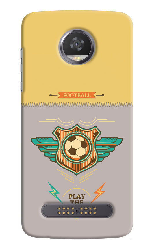 Football Moto Z2 Play Hard Case Back Cover by Casekaro
