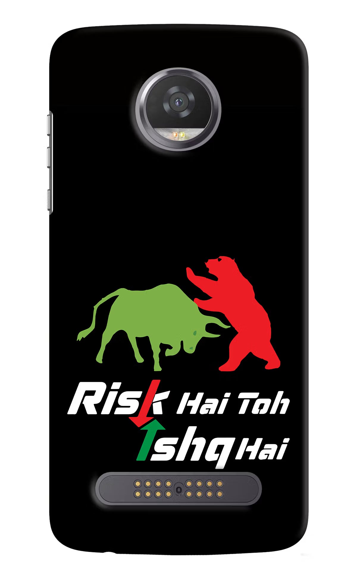 Risk Hai Toh Ishq Hai Moto Z2 Play Hard Case Back Cover by Casekaro