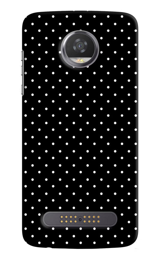 White Dots Moto Z2 Play Hard Case Back Cover by Casekaro