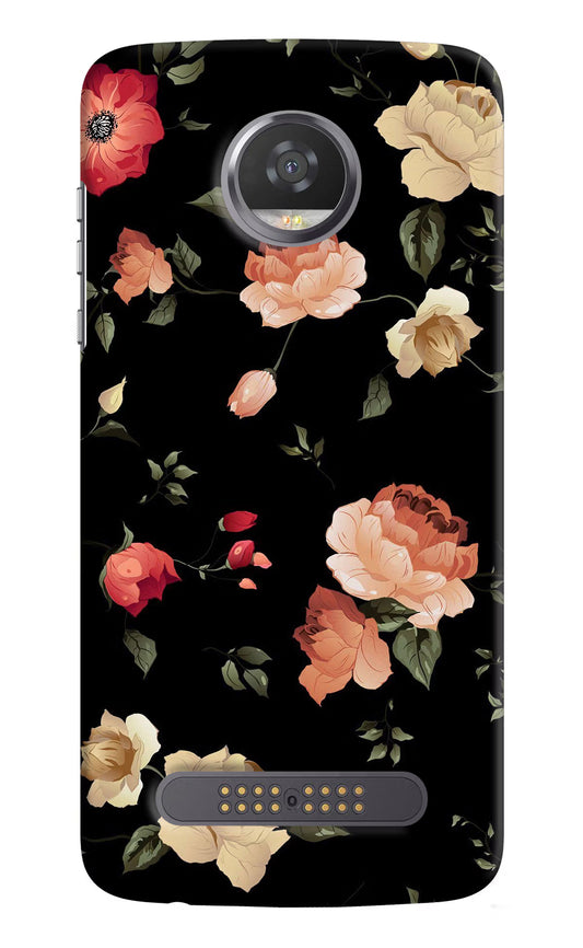 Flowers Moto Z2 Play Hard Case Back Cover by Casekaro