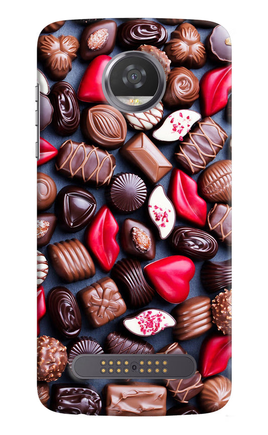 Chocolates Moto Z2 Play Hard Case Back Cover by Casekaro