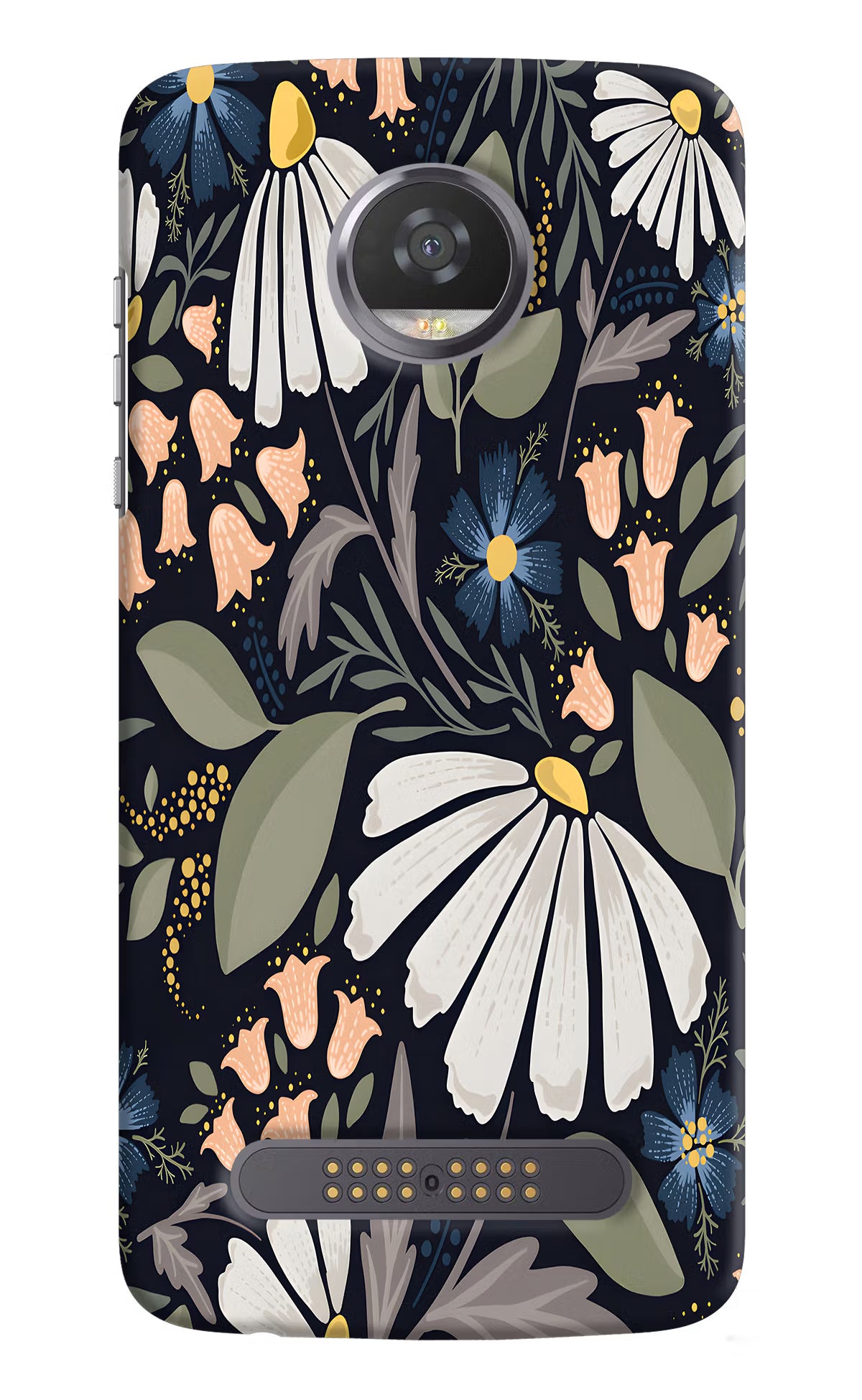 Flowers Art Moto Z2 Play Hard Case Back Cover by Casekaro