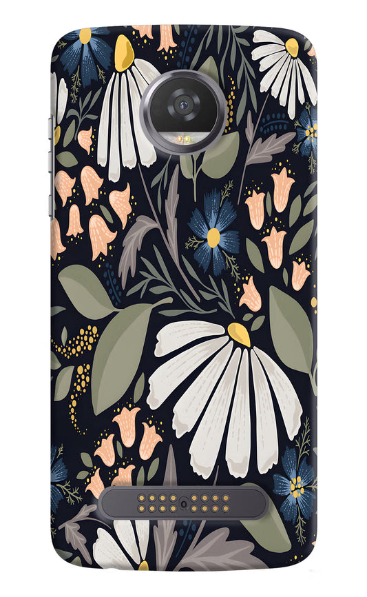 Flowers Art Moto Z2 Play Hard Case Back Cover by Casekaro