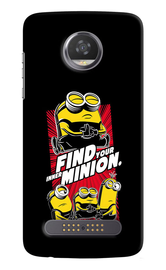 Find your inner Minion Moto Z2 Play Hard Case Back Cover by Casekaro