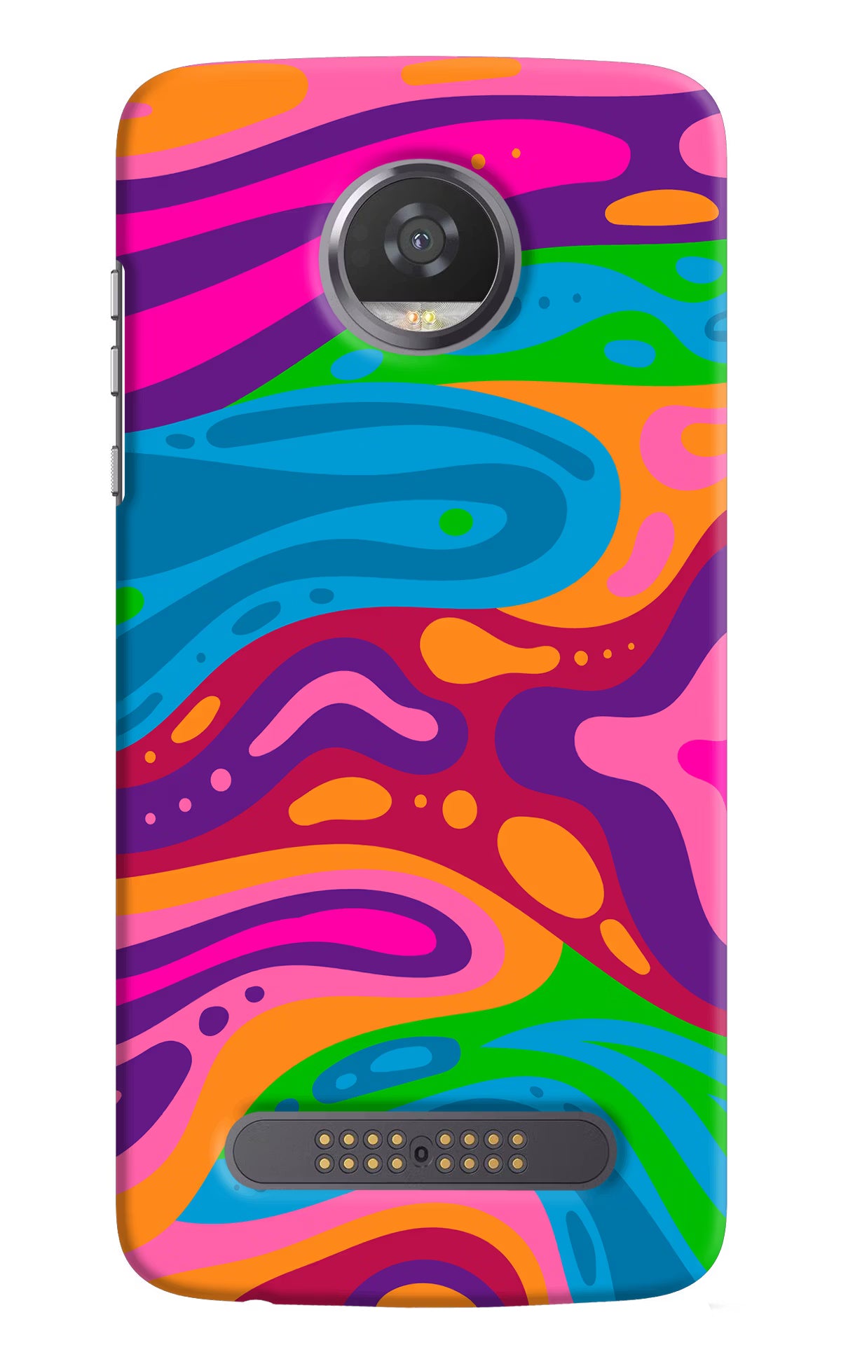 Trippy Pattern Moto Z2 Play Hard Case Back Cover by Casekaro