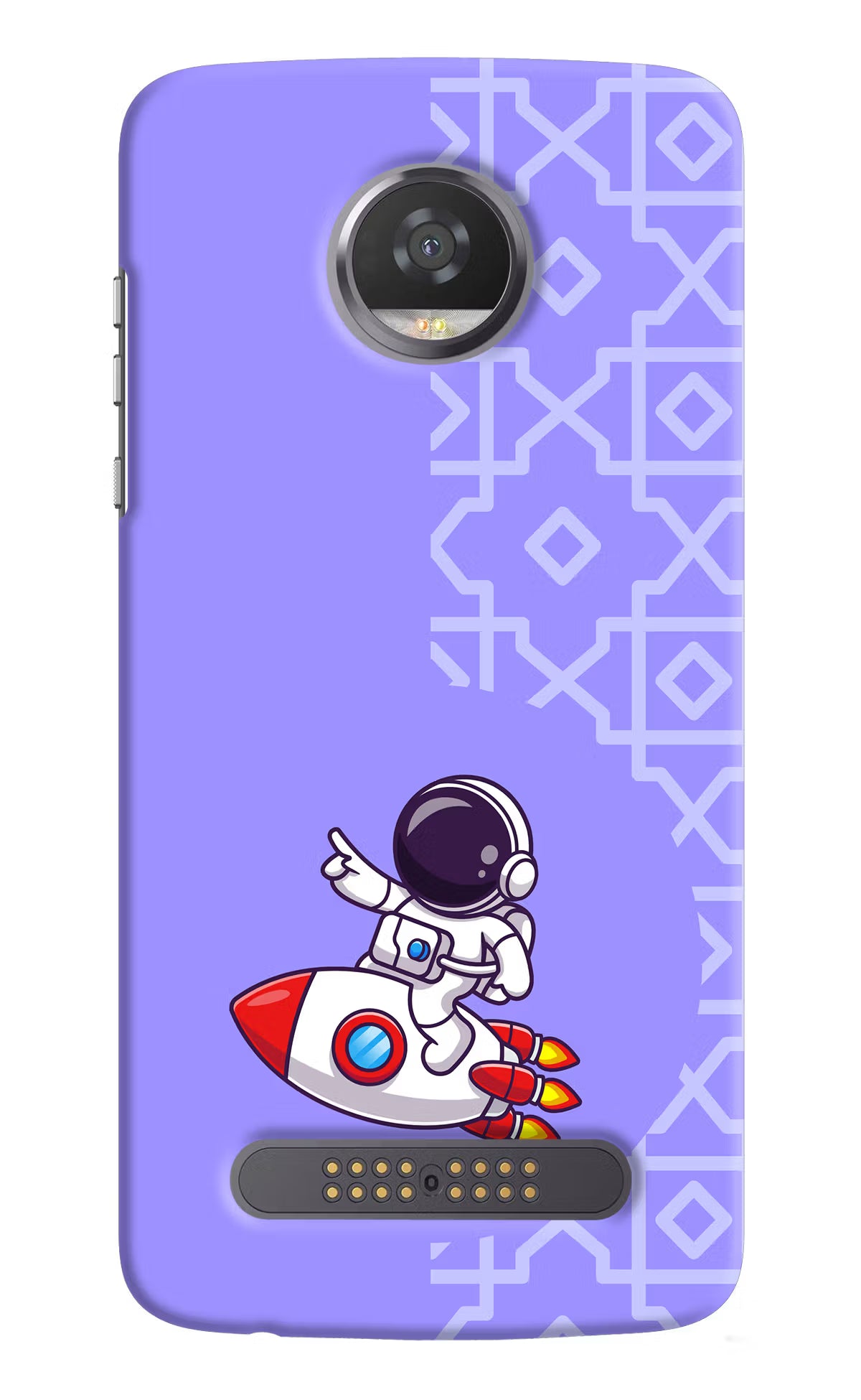 Cute Astronaut Moto Z2 Play Hard Case Back Cover by Casekaro