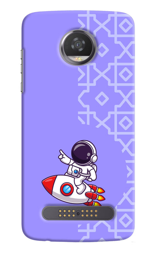 Cute Astronaut Moto Z2 Play Hard Case Back Cover by Casekaro