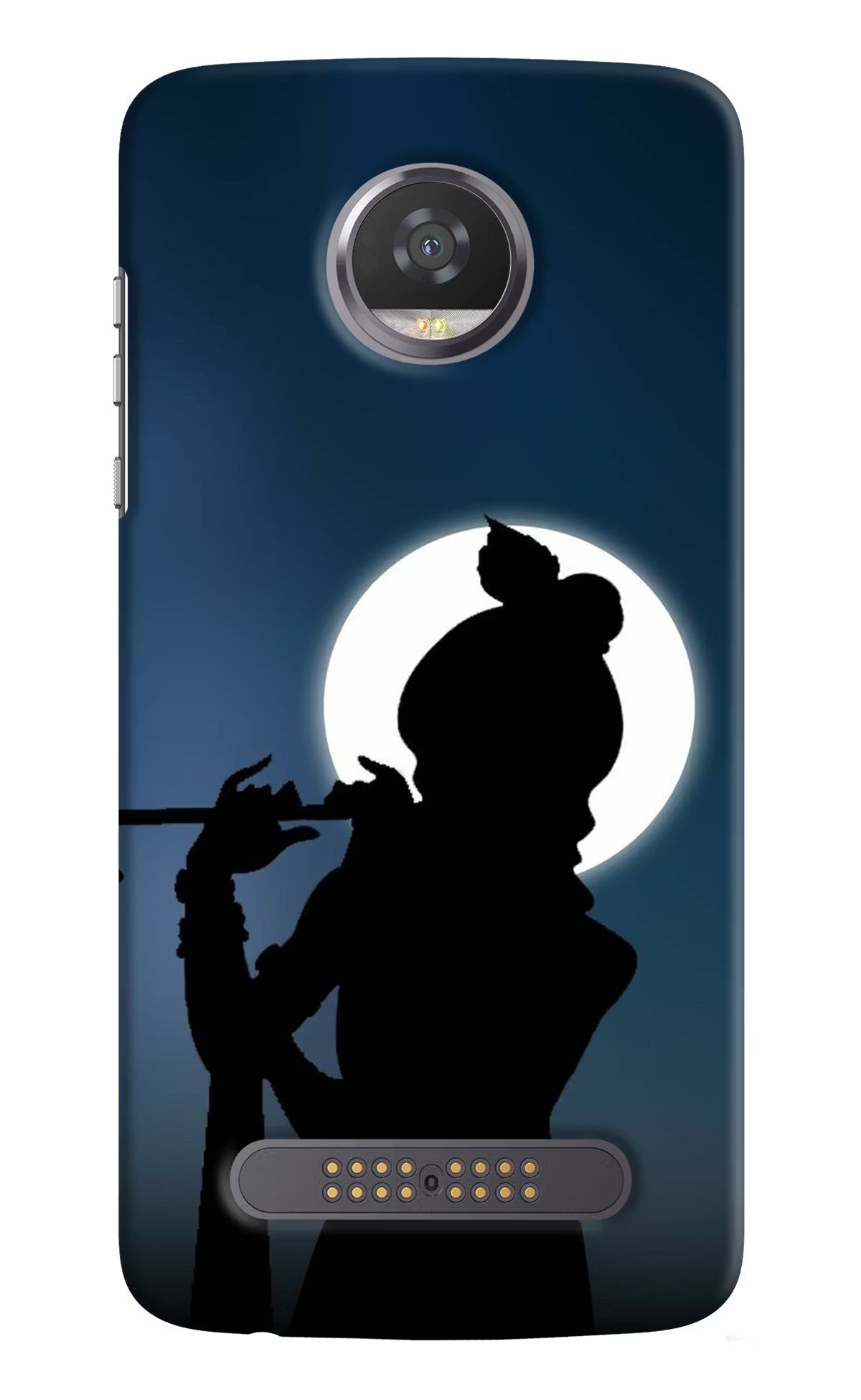Shri Krishna Silhouette Moto Z2 Play Hard Case Back Cover by Casekaro