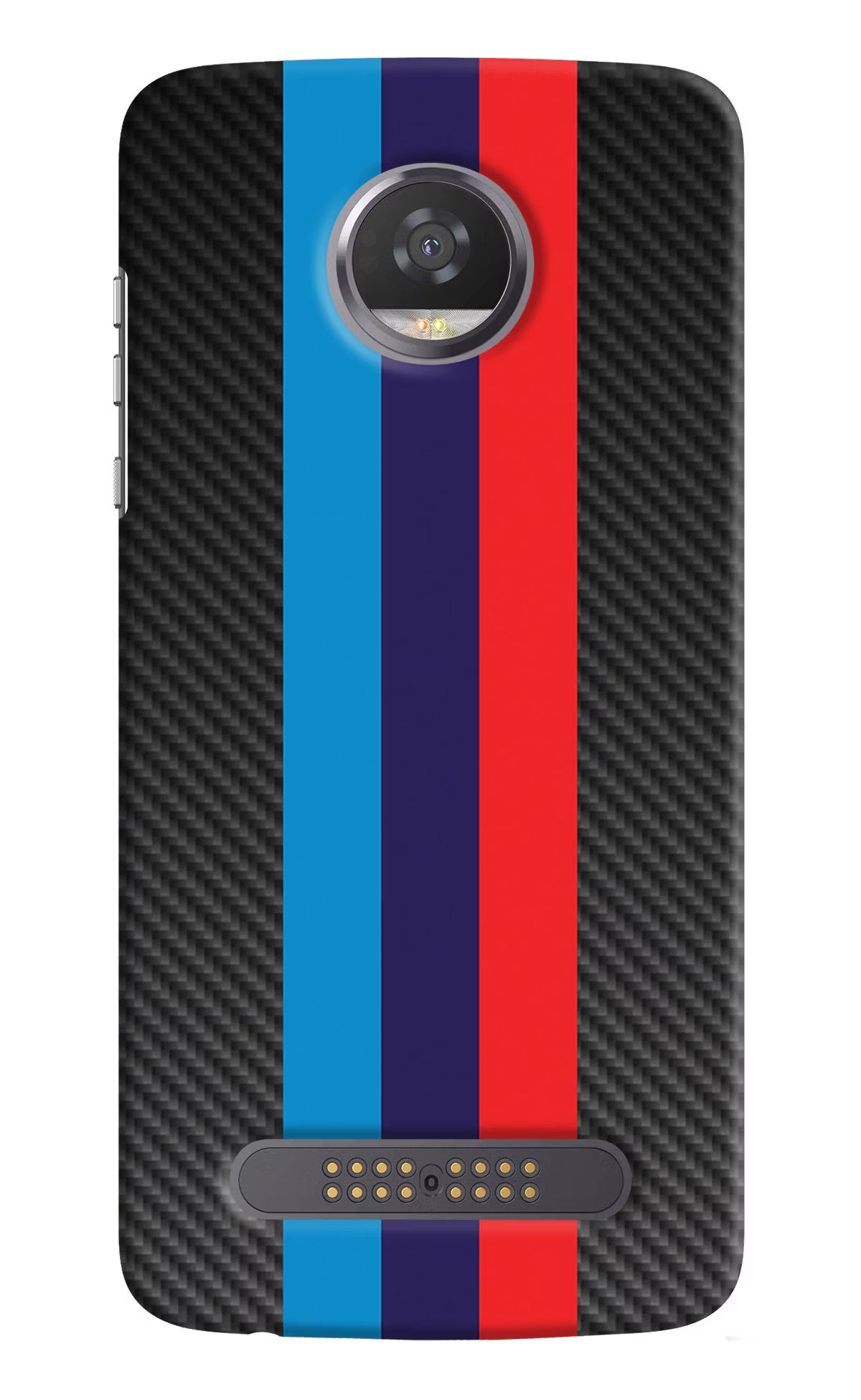 BMW Stripes Pattern Moto Z2 Play Hard Case Back Cover by Casekaro