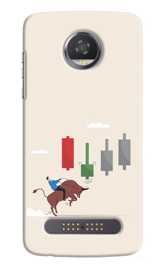 Bull Trading Momentum Moto Z2 Play Hard Case Back Cover by Casekaro