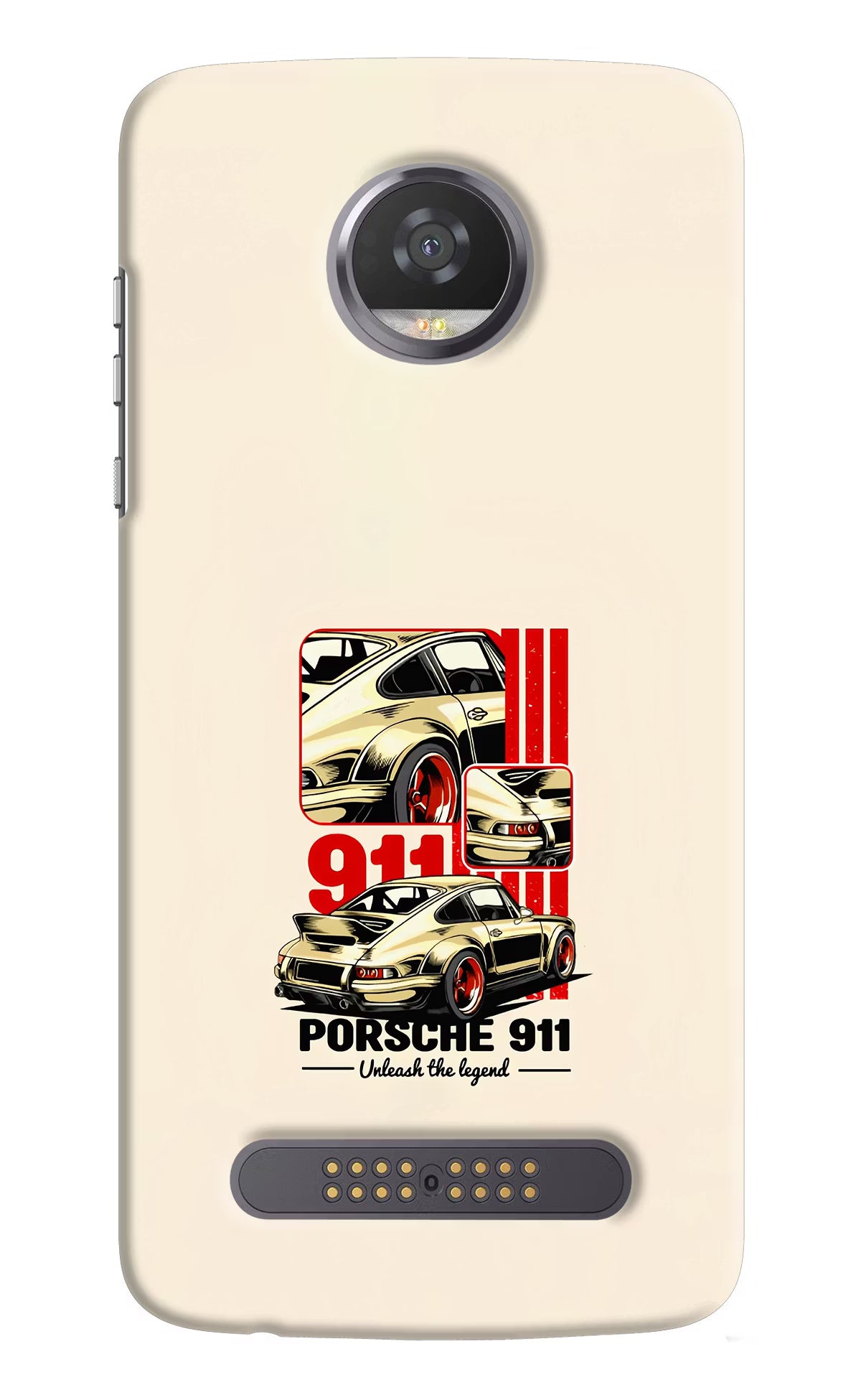 Classic Porsche 911 Moto Z2 Play Hard Case Back Cover by Casekaro