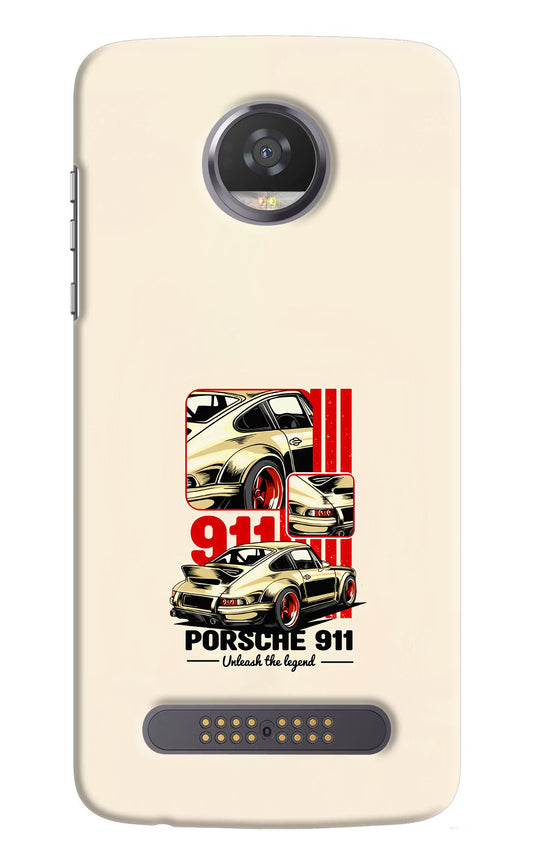 Classic Porsche 911 Moto Z2 Play Hard Case Back Cover by Casekaro