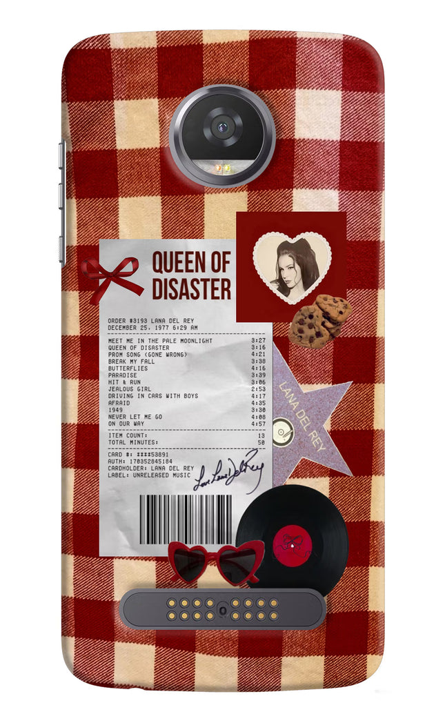 Queen of Disaster Moto Z2 Play Hard Case Back Cover by Casekaro