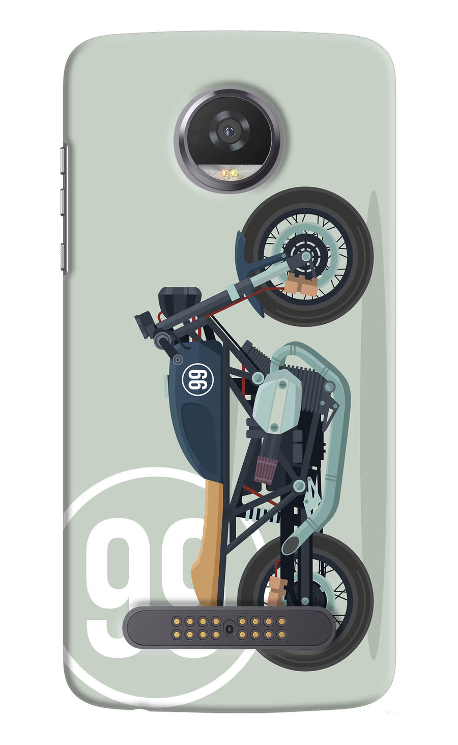 Classic Cafe Racer 99 Moto Z2 Play Back Cover, Hard case